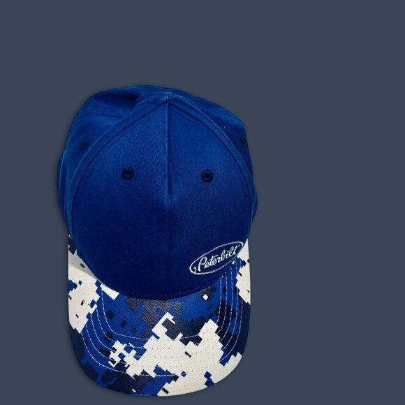 Peterbilt Youth Blue Baseball Cap With Digital Camo Brim Adjustable Pre-Owned - Picture 3 of 11